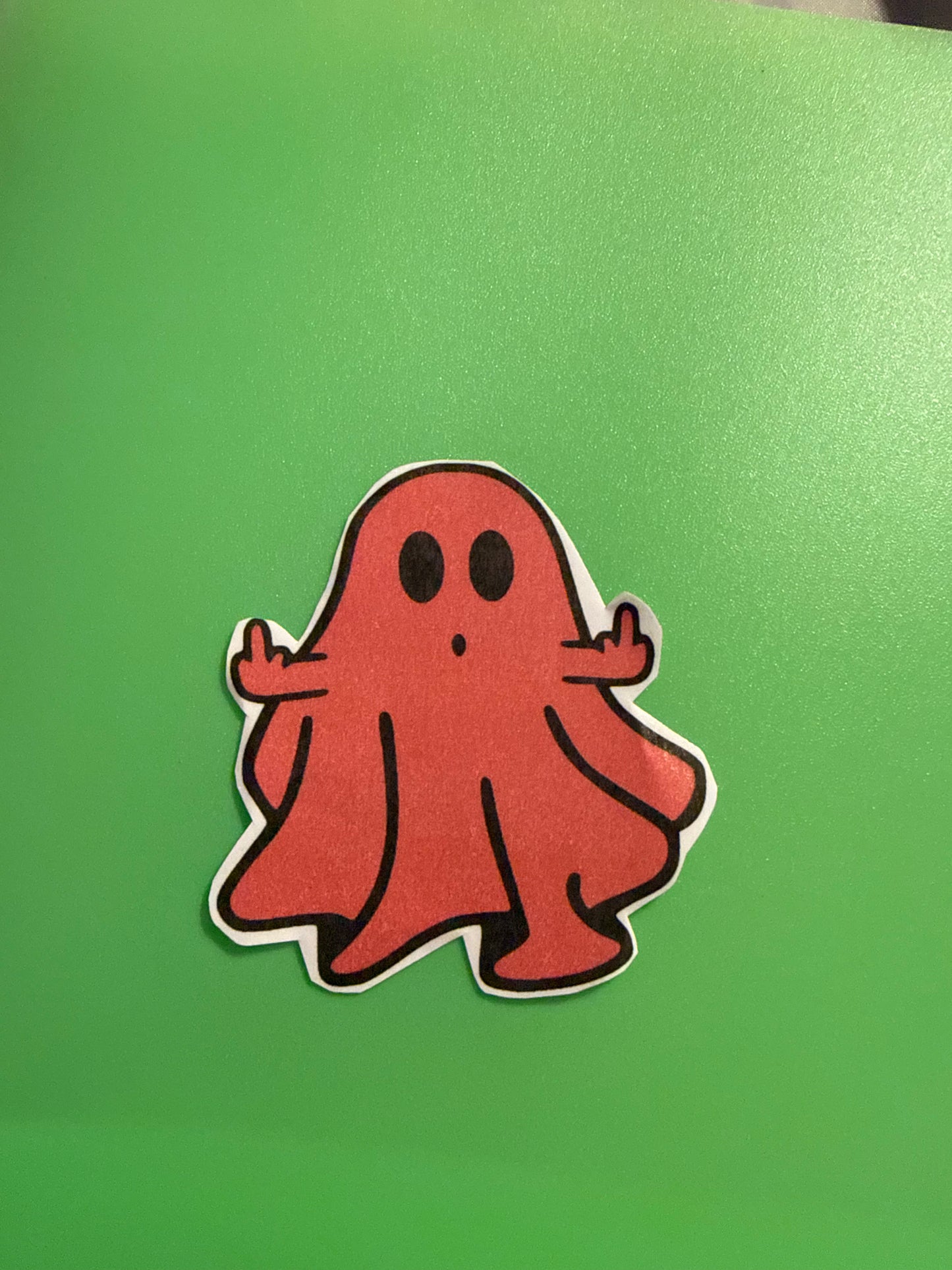 Ghost with Middle Fingers