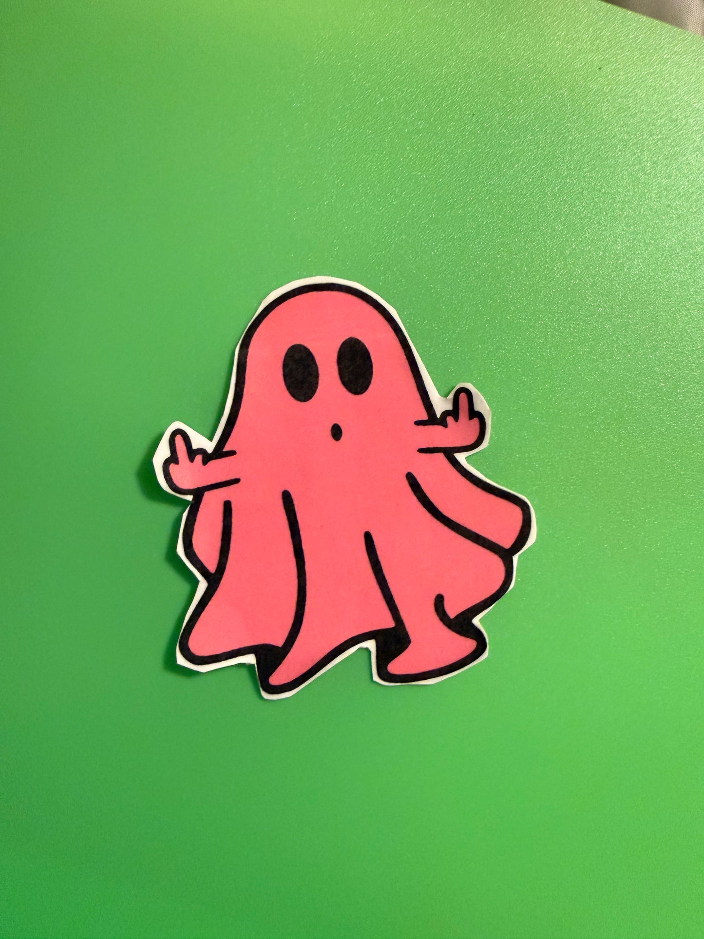 Ghost with Middle Fingers