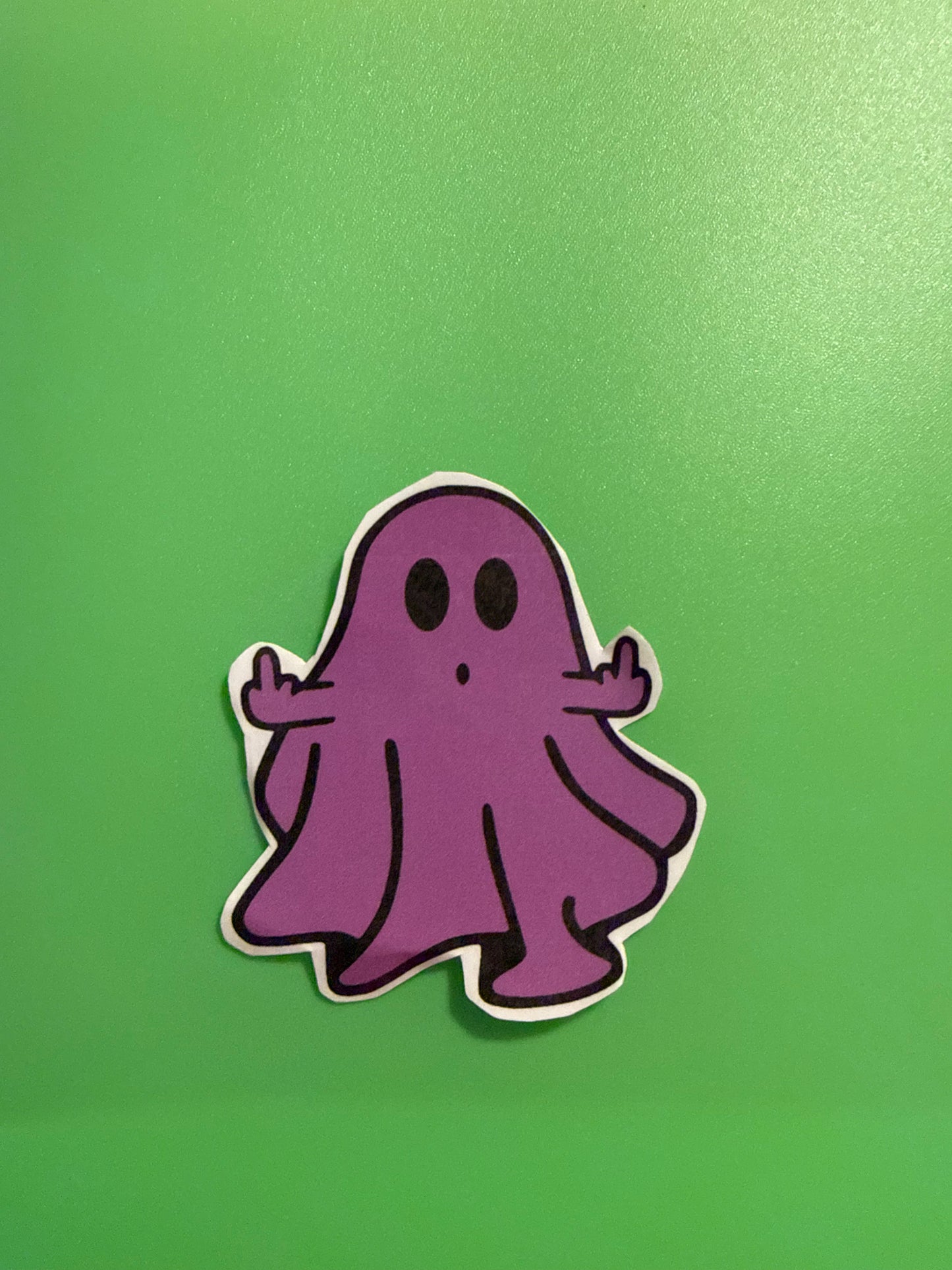 Ghost with Middle Fingers